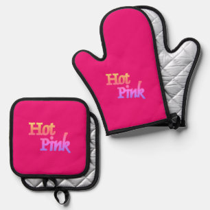 Ensemble De Gant De Cuisine Et De Manique Gants de four en argent rose chaud ensembles de po