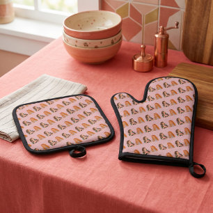 Ensemble De Gant De Cuisine Et De Manique Gants de four et dessous de plat ensemble Friends