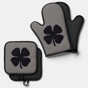 Ensemble De Gant De Cuisine Et De Manique Gants de four gris Black Clover