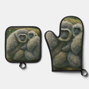 Ensemble De Gant De Cuisine Et De Manique Gibbon Companions - Portrait émotionnel de la faun