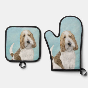 Ensemble De Gant De Cuisine Et De Manique Grand Basset Griffon Vendeen GBGV Original Chien A