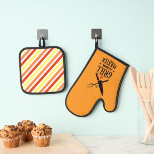 Ensemble De Gant De Cuisine Et De Manique Grill Master