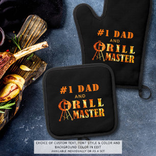 Ensemble De Gant De Cuisine Et De Manique GRILL MASTER #1 Papa