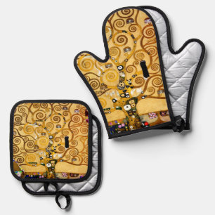 Ensemble De Gant De Cuisine Et De Manique Gustav Klimt Arbre de Vie : Symboliste Art Nouveau