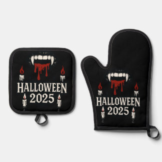 Ensemble De Gant De Cuisine Et De Manique Halloween gothique Vampire