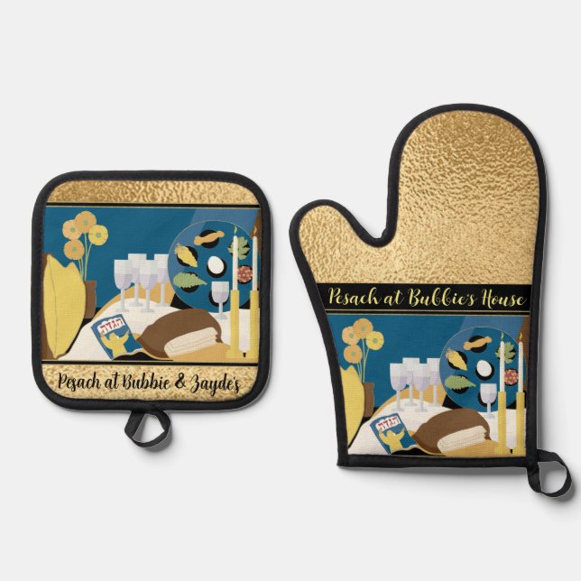 Ensemble De Gant De Cuisine Et De Manique Heure du sélecteur (Recto)