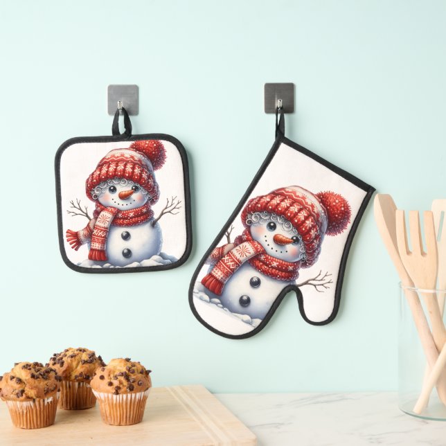 Ensemble De Gant De Cuisine Et De Manique Hiver Fantaisiste (In situ (suspendu))