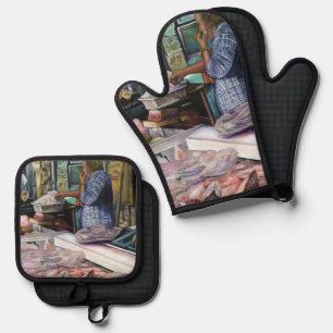 Ensemble De Gant De Cuisine Et De Manique Hommes du désert, Dons de la Mer, Jérusalem