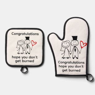 Ensemble De Gant De Cuisine Et De Manique Jeune marié drôle