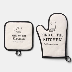 Ensemble De Gant De Cuisine Et De Manique King of the cuisine chef cuisine ajouter nom couro