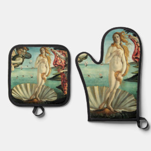Ensemble De Gant De Cuisine Et De Manique La naissance de Vénus par Sandro Botticelli