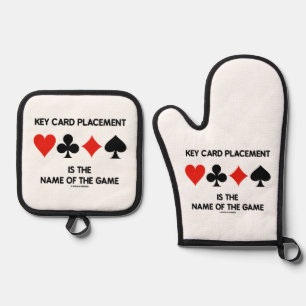 Ensemble De Gant De Cuisine Et De Manique La pose de la carte clé est le nom du jeu de bridg