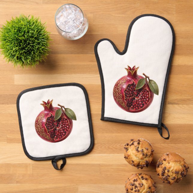 Ensemble De Gant De Cuisine Et De Manique L'Arbre des Secrets de Rubis (De haut en bas)