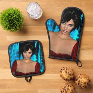 Ensemble De Gant De Cuisine Et De Manique Le Monde Derrière les Yeux