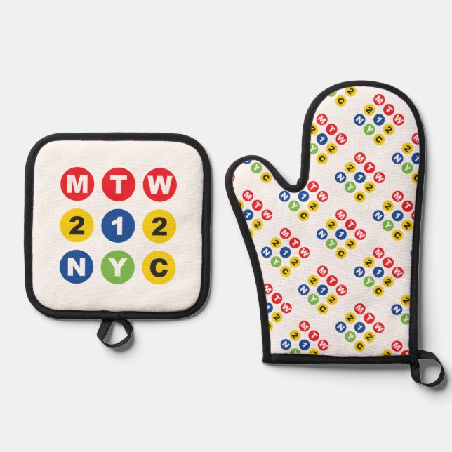 Ensemble De Gant De Cuisine Et De Manique logo MTW  (Recto)