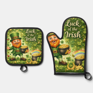 Ensemble De Gant De Cuisine Et De Manique Luck of the Irish Pot Holder Set 