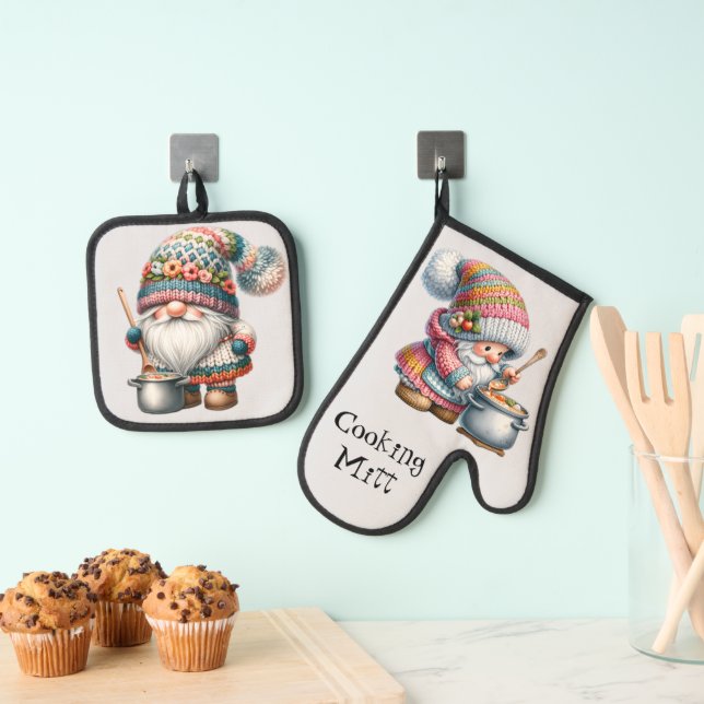 Ensemble De Gant De Cuisine Et De Manique Lutins de cuisine (In situ (suspendu))