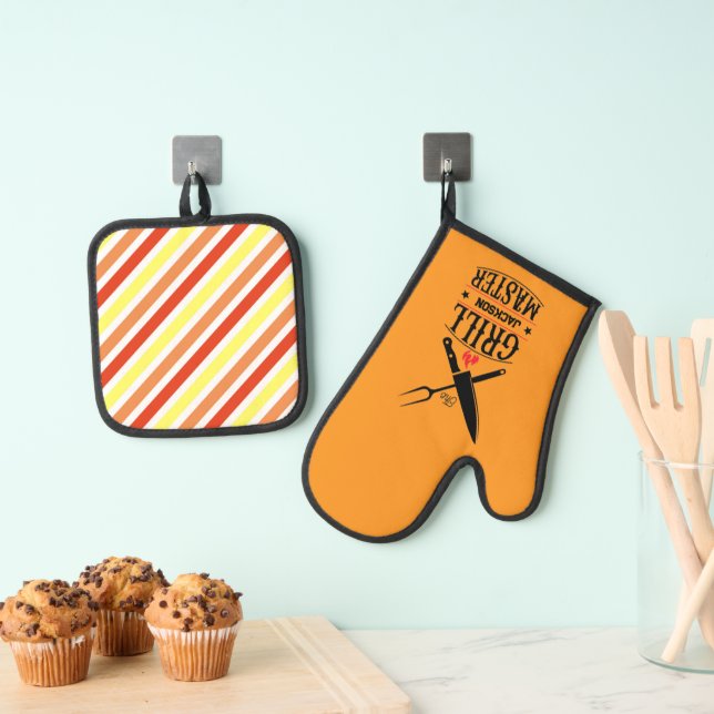 Ensemble De Gant De Cuisine Et De Manique Maître du grill (In situ (suspendu))