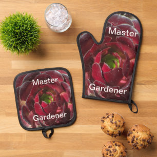 Ensemble De Gant De Cuisine Et De Manique Maître jardinier Photo Succulente Jardin Landscape