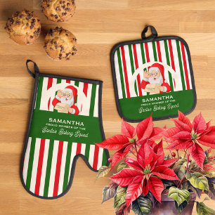 Ensemble De Gant De Cuisine Et De Manique Membre fier Père Noël Cuisinière Baker Noël