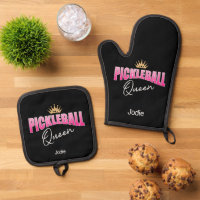 Mignonne rose blanche couronne or Pickleball Queen