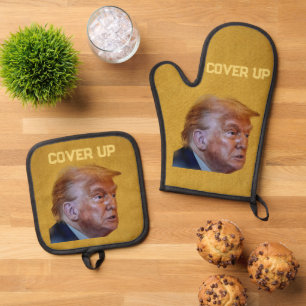 Ensemble De Gant De Cuisine Et De Manique Mitaine et protège-poêle Trump Cover Up