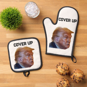 Ensemble De Gant De Cuisine Et De Manique Mitaine et protège-pot de Trump Couverture