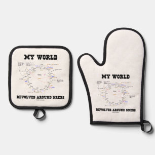 Ensemble De Gant De Cuisine Et De Manique Mon monde tourne autour de Krebs Humour de biochim