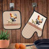 Monogramme de poulet de pays rustique | Nom