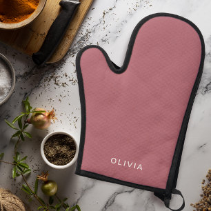 Ensemble De Gant De Cuisine Et De Manique Monogramme d'or Rose personnalisé