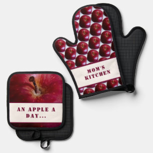 Ensemble De Gant De Cuisine Et De Manique Motif Apple personnalisé
