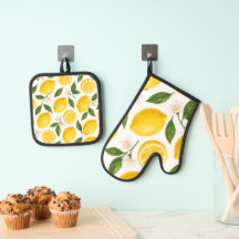 Motif de citron frais avec feuilles et fleurs