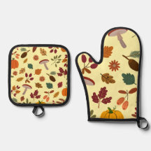 Motif de feuilles d'automne et de récolte