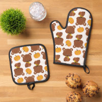 Motif D'Ours, Ours Mignons, Automne, Citrouille