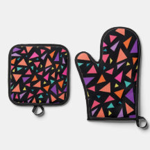 Motif géométrique triangulaire multicolore