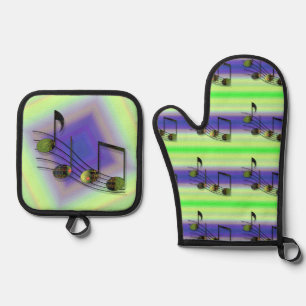 Ensemble De Gant De Cuisine Et De Manique Notes de Dubstep