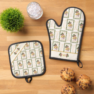 Ensemble De Gant De Cuisine Et De Manique Ode à la noix de cabot Garland Holly Iivoire Accen