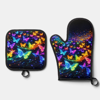 Ensemble De Gant De Cuisine Et De Manique Oven Mitt and Pot Holders