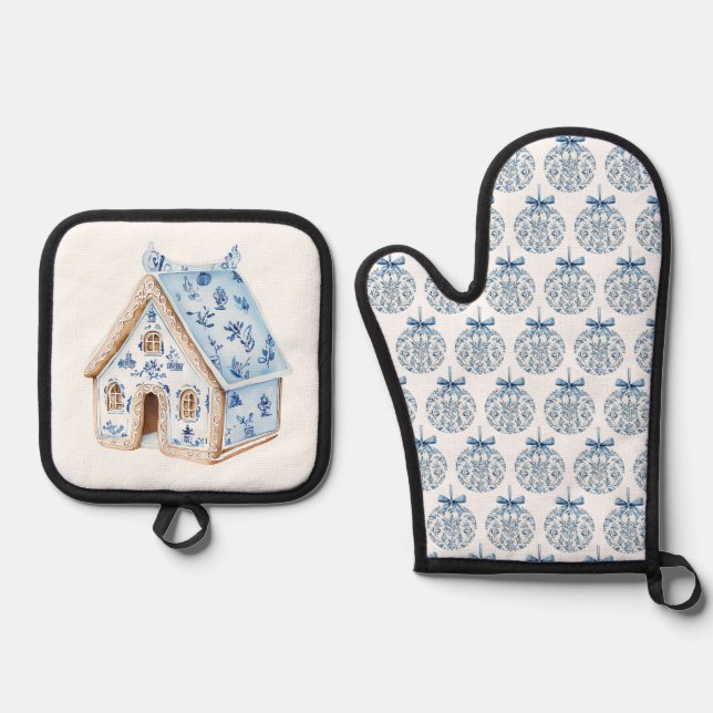Ensemble De Gant De Cuisine Et De Manique Oven Mitt and Pot Holders (Recto)