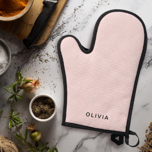 Ensemble De Gant De Cuisine Et De Manique Pastel rose personnalisé