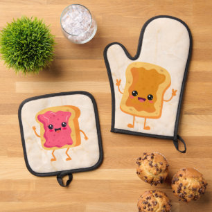 Ensemble De Gant De Cuisine Et De Manique PB&J Les meilleures choses arrivent en paires
