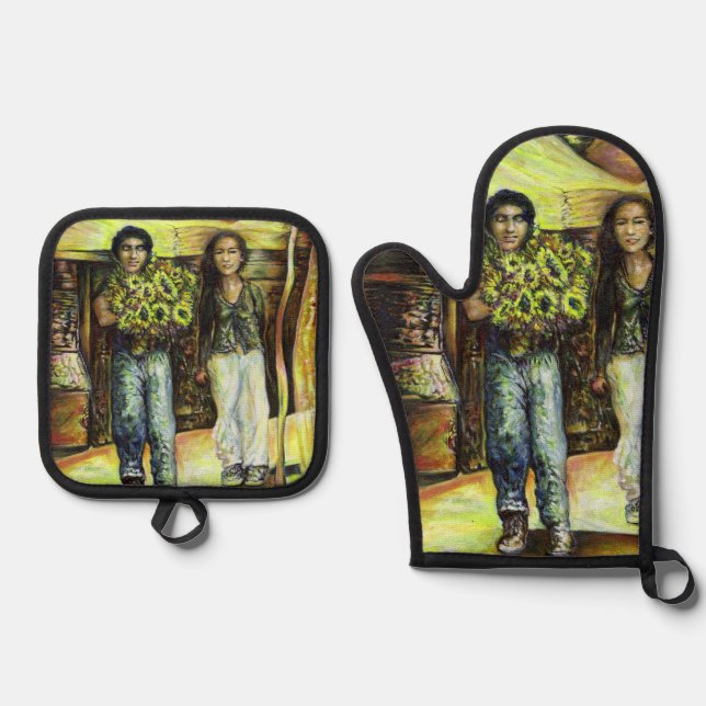 Ensemble De Gant De Cuisine Et De Manique Phase de ChapeI Sixtine d'un ChaIIenge (Recto)