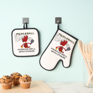 Ensemble De Gant De Cuisine Et De Manique Pickleball Paddles Bien Avec D'Autres