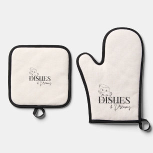 Ensemble De Gant De Cuisine Et De Manique Plats et rêves