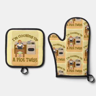 Ensemble De Gant De Cuisine Et De Manique Plot Twist Auteur Housewoman Snarky Retro