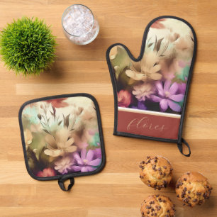 Ensemble De Gant De Cuisine Et De Manique Porte-pots et Mitt au four