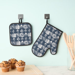 Ensemble De Gant De Cuisine Et De Manique Porte-pots et Mitt au four