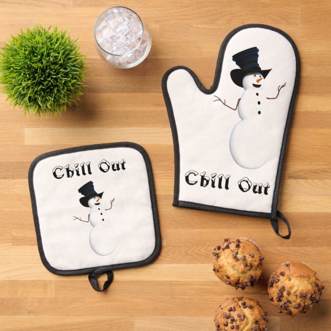 Ensemble De Gant De Cuisine Et De Manique Pot-Pot-Pot-Mitt (De haut en bas)
