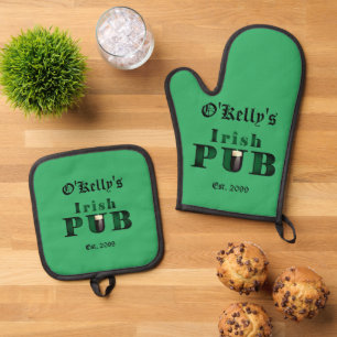Ensemble De Gant De Cuisine Et De Manique Pub Irlandais Bar Tavern BBQ