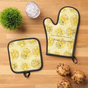 Ensemble De Gant De Cuisine Et De Manique Quand la vie vous donne des citrons